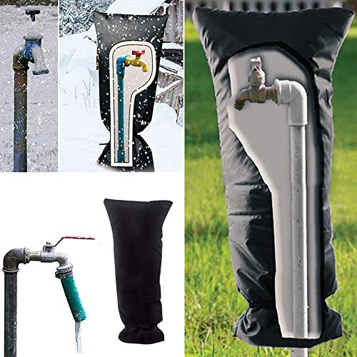 Homsky Outdoor Faucet Cover for Winter, 25" L x 13" W Garden Faucet Socks for Freeze Protection, Thicker Reusable Waterproof Insulated Spigot Cover - Image 4