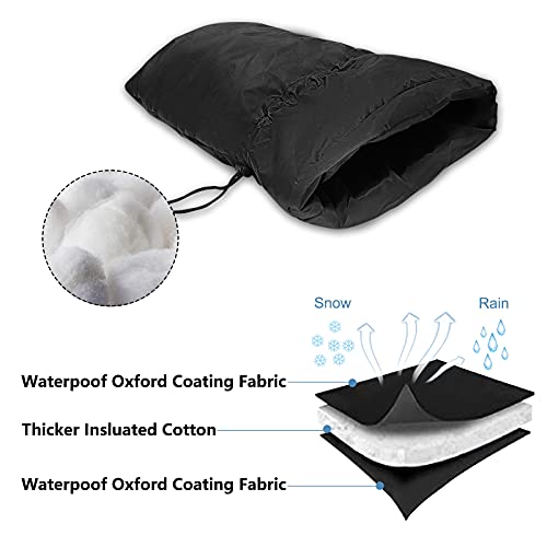 Homsky Outdoor Faucet Cover for Winter, 25" L x 13" W Garden Faucet Socks for Freeze Protection, Thicker Reusable Waterproof Insulated Spigot Cover - Image 2