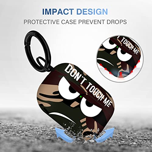 Youtec for Airpods Pro 2nd Generation Case 2022, Don't Touch Me for Airpods Pro 2 Cover with Keychain/Lanyard Soft Cute Shockproof Cover for Women Men Compatible Apple AirPod Pro 2 (Brown) - Image 3