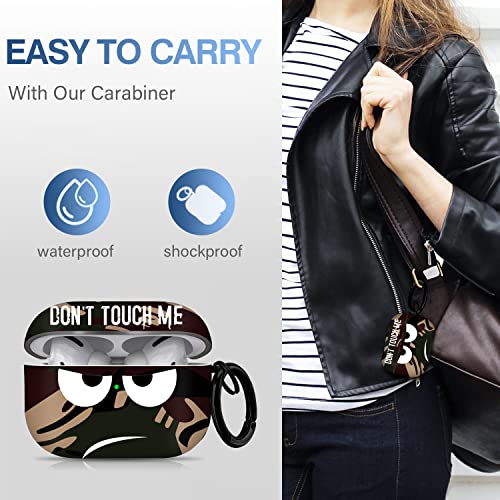 Youtec for Airpods Pro 2nd Generation Case 2022, Don't Touch Me for Airpods Pro 2 Cover with Keychain/Lanyard Soft Cute Shockproof Cover for Women Men Compatible Apple AirPod Pro 2 (Brown) - Image 5