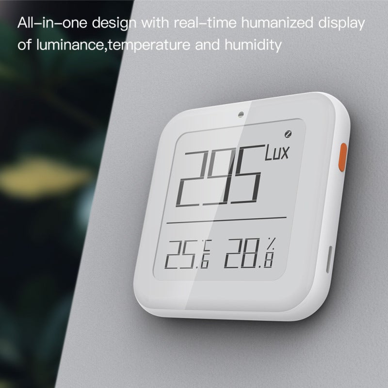 ZigBee Temperature Humidity Monitor: 3 In 1 White Compact Smart Sensor - App Controlled Light Intensity Detector for Indoor Home Bedroom Office Warehouse Greenhouse - Image 4