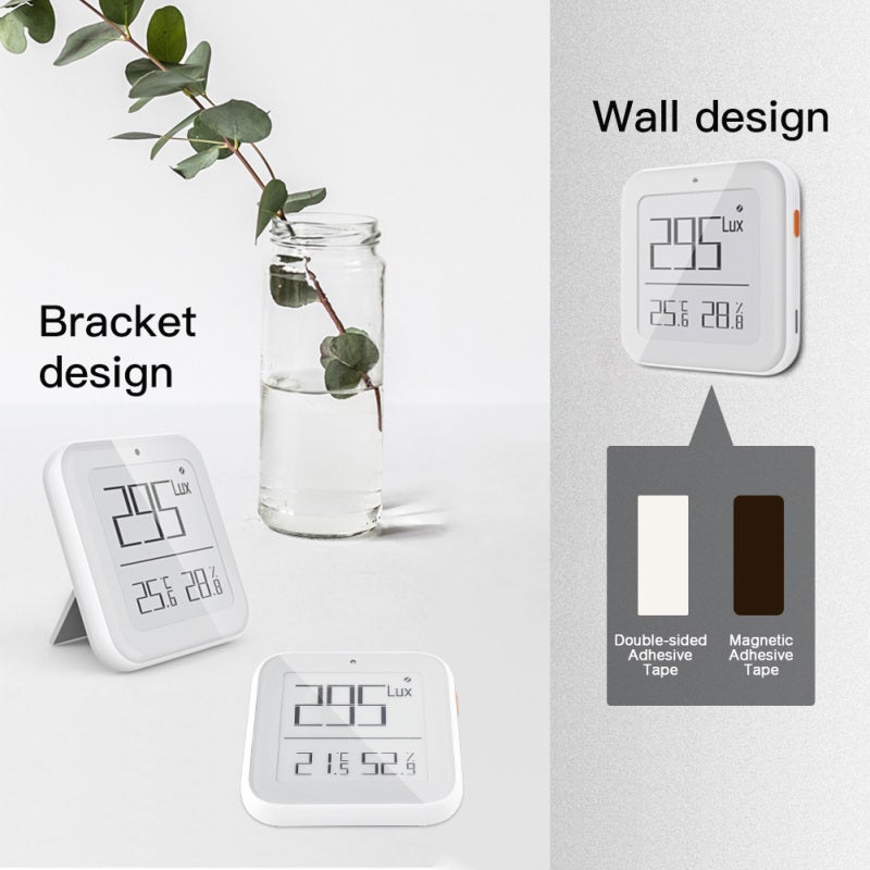 ZigBee Temperature Humidity Monitor: 3 In 1 White Compact Smart Sensor - App Controlled Light Intensity Detector for Indoor Home Bedroom Office Warehouse Greenhouse - Image 3
