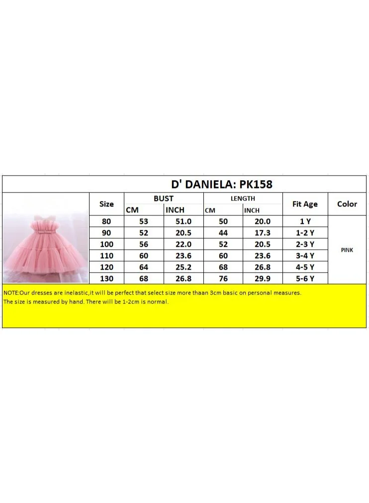 D'Daniela D' Daniela - Selena Dark Pink Mesh Gown