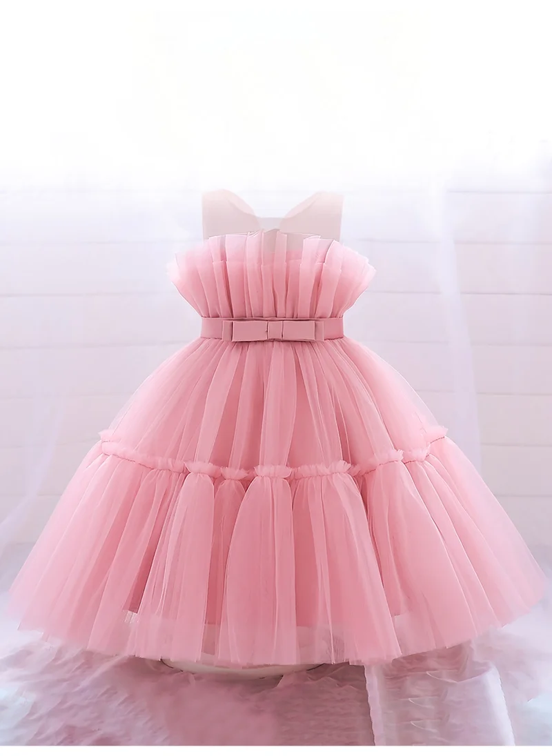 D'Daniela D' Daniela - Selena Dark Pink Mesh Gown
