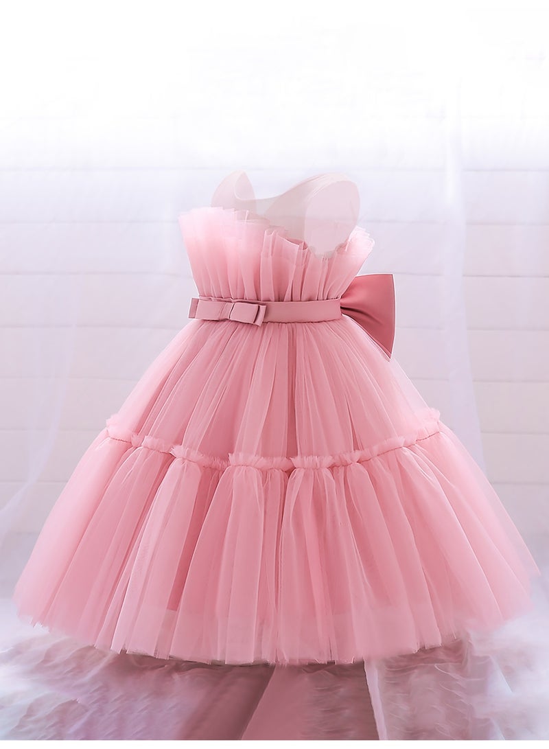 دىدانيالا دانييلا - فستان سيلنا وردي داكن شبكي - Image 3