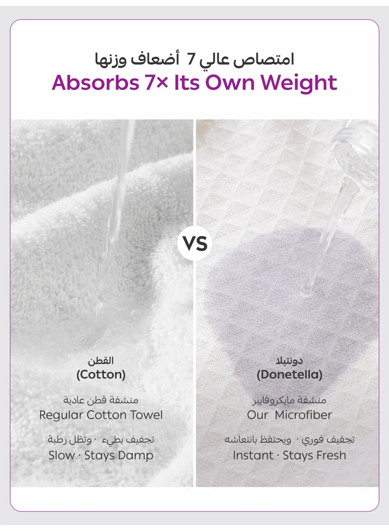 Donetella BATH TOWEL - 1Pcs (70x140cm) Bath Towel (1 Piece, 70x140 cm) – Microfiber 310 GSM Waffle Weave Ultra Soft Highly Absorbent Quick Dry Bathroom Towel for Home, Gym, Spa & Travel  | Best Price UAE