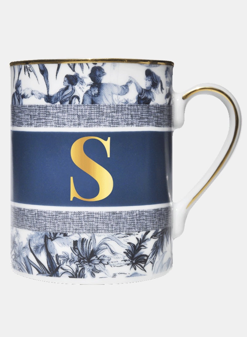 Baci milano Porcelain Coffee Mug - Letter S (10.5 cm), Alphabet Mug with Gold Trim, Customized Mug for Coffee or Tea, Versailles-Inspired Design, Gifts for Women (Incl Gift Box) - Image 2
