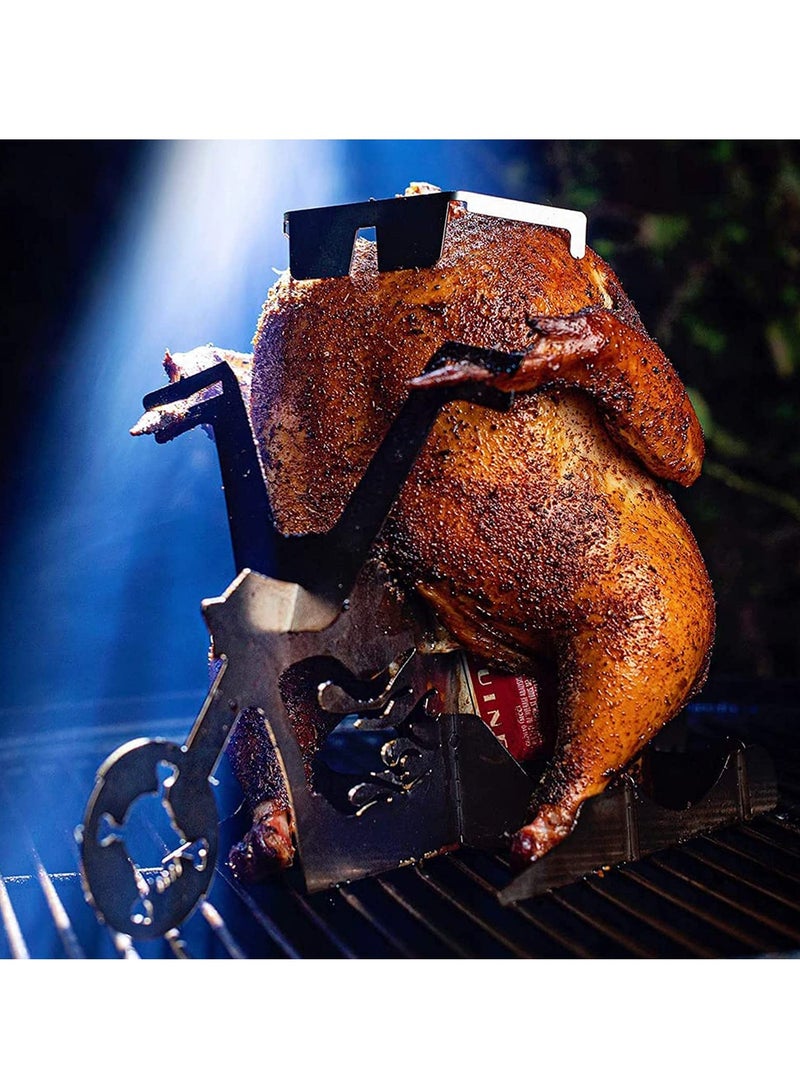 SOLARAE Drink Can Chicken Holder Drink Can Chicken Holder for Grill Motorcycle - Image 4