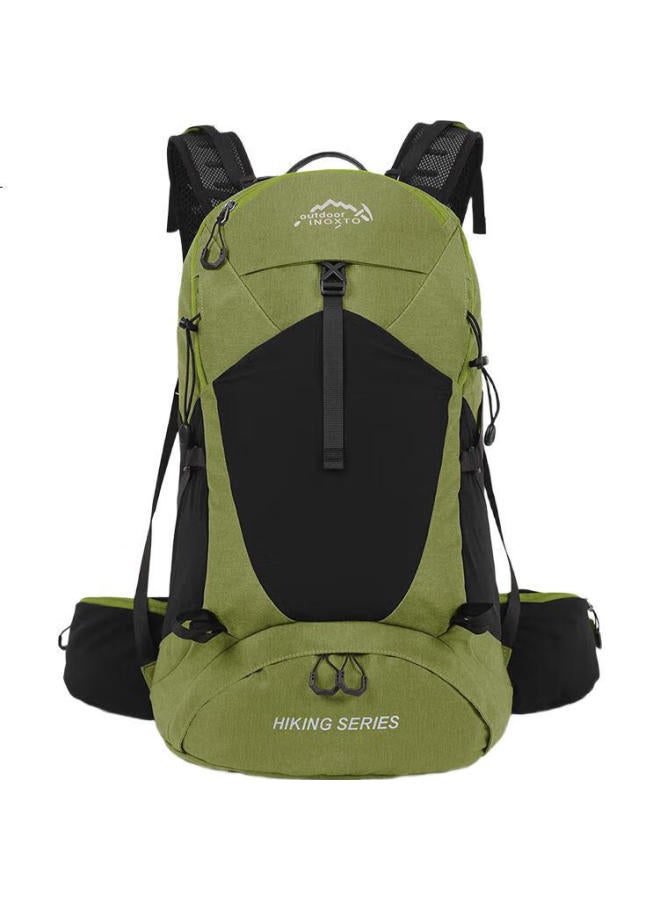INOXTO 35L Large Capacity Breathable Water-Resistant Hiking Backpack, Outdoor Cycling Bag With Shoe Compartment, Model 8107, Dark Green - Image 1