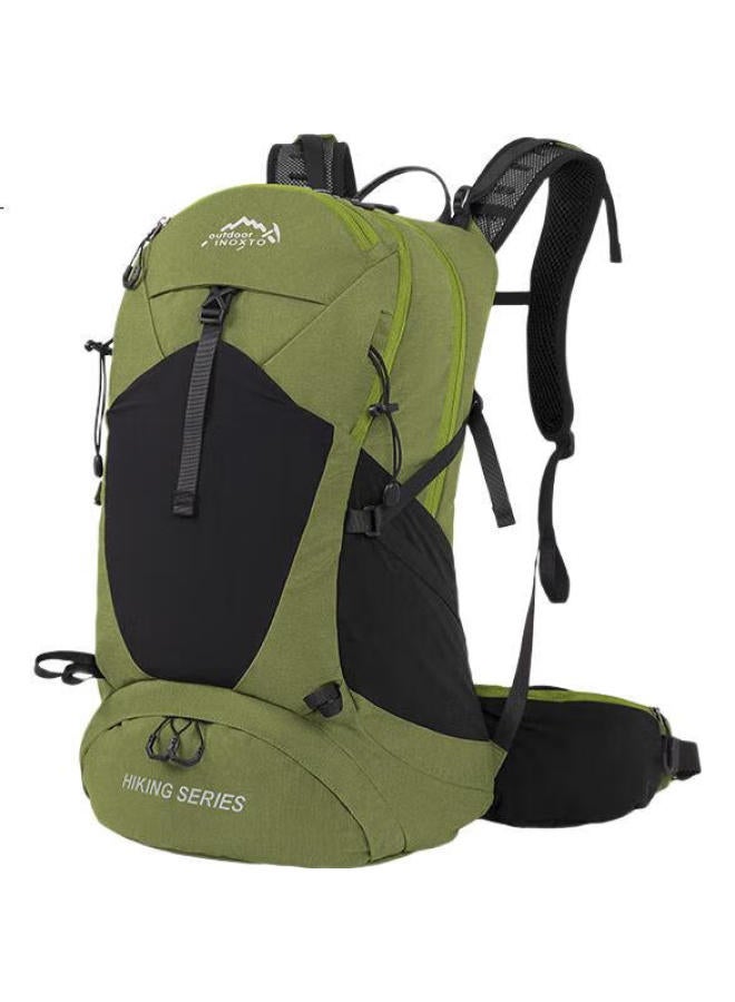 INOXTO 35L Large Capacity Breathable Water-Resistant Hiking Backpack, Outdoor Cycling Bag With Shoe Compartment, Model 8107, Dark Green - Image 3