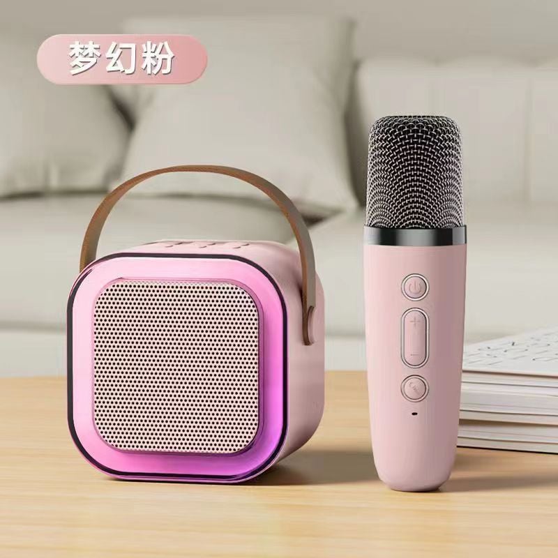 [A Generation Of Hair] Bluetooth Speaker Microphone Integrated Family K-Song Audio Wireless K-Song Square Can Be Approved - Image 1
