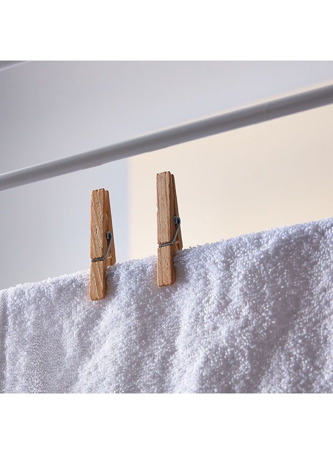 24-Piece Wooden Drying Clothes Pegs with Rust Proof,Crafts, Metal Spring Cloth Peg Set  - Image 5