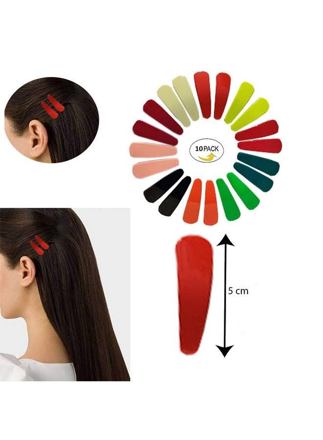 Drishti Plastic Hair Tic Tac Clips For Girls Multicolor 20 Pcs 10 Pair (Same Design) - Image 4