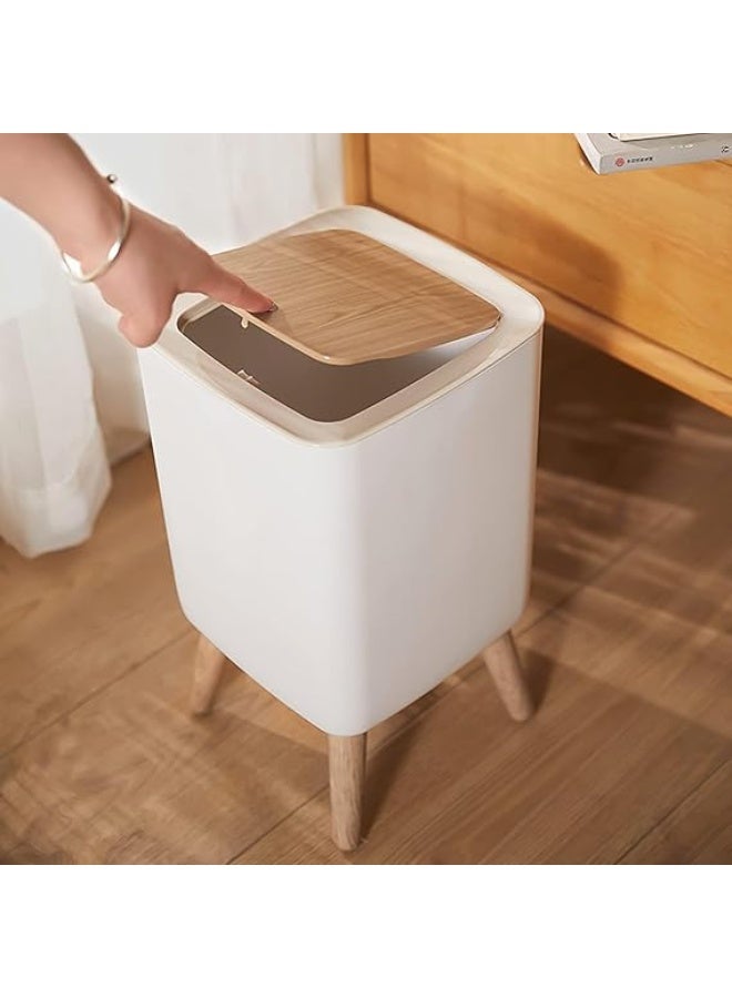 باسكت زبالة حجم كبير مع غطاء علوي يعمل بالضغط، مخلفات نورديك عصرية من البلاستيك مناسبة للمطبخ والحمام وغرفة النوم المعيشة والمكتب والأماكن الخارجية، مقاومة للكلاب، خشب بالضغط على الأعلى - سلة زباله -سلة مهملات دائرية - باسكت قمامه للشاليهات والفلل والبيوت -صندوق قمامة يفتح بالضغط من الاعلي بالضغط - سله نفايات للحمام وغرف النوم والماستر والصالة وللمطبخ - بسكت كبير الحجم - Image 2