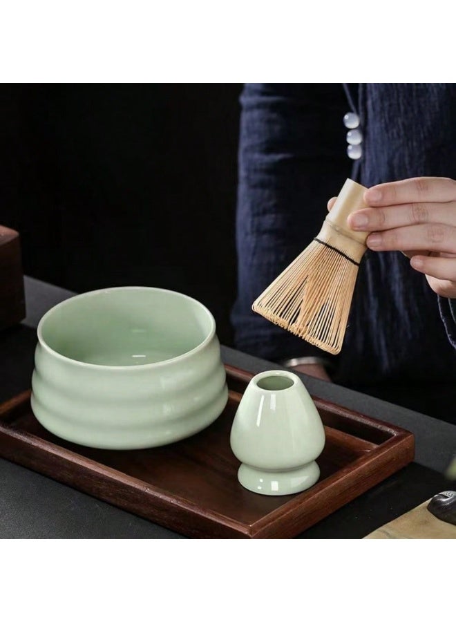 Complete Matcha Whisk Set - 4-Piece Matcha Kit with Ceramic Bowl, Matcha Whisk, Bamboo Scoop, and Whisk Stand - High-Quality Matcha Tea Set for Smooth and Authentic Matcha Preparation - Image 5