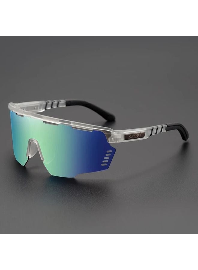 Unisex Lightweight PC Frame Sporty Glasses With Green Tinted Lenses Adjustable Nose Pads - Image 1