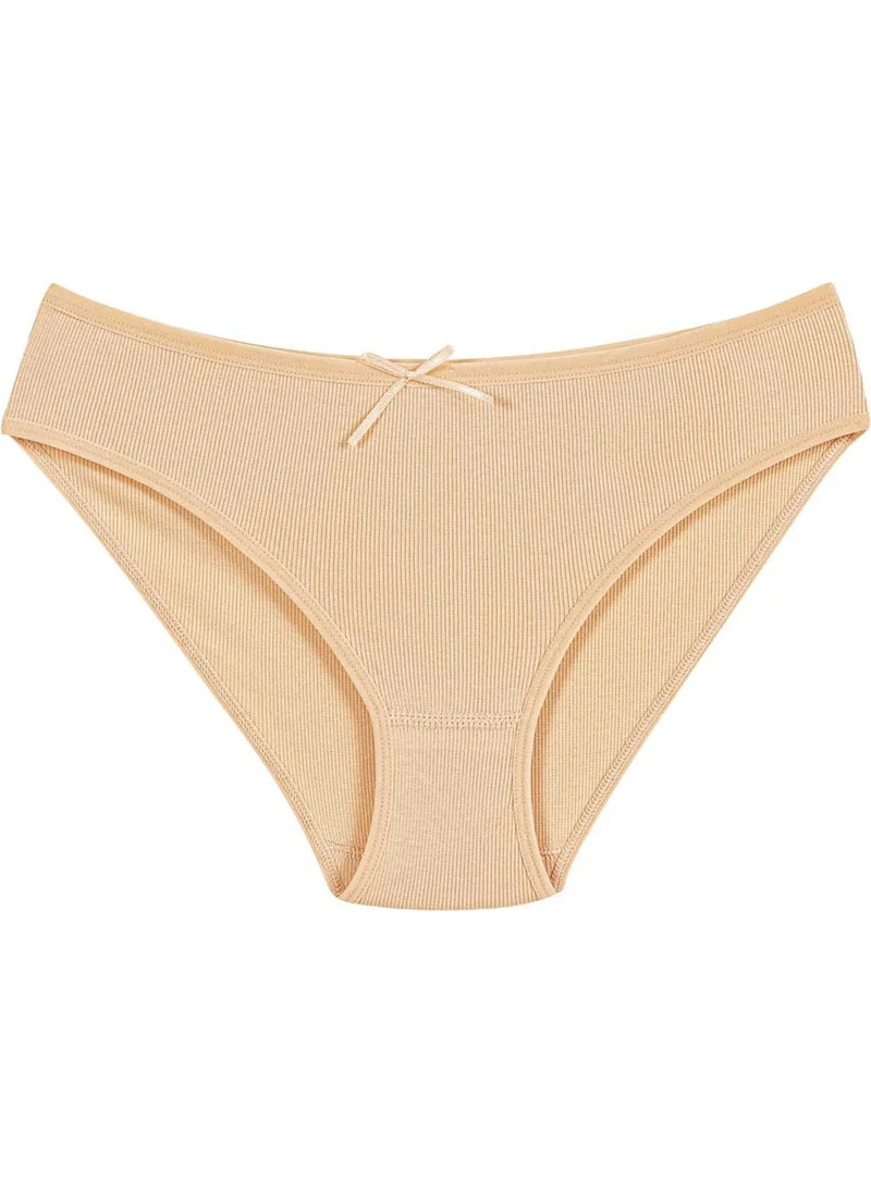 Yıldız Çamaşır Yıldız Underwear Yıldız 6-Piece Women's Lycra Striped Camisole Bikini Panties Q3550