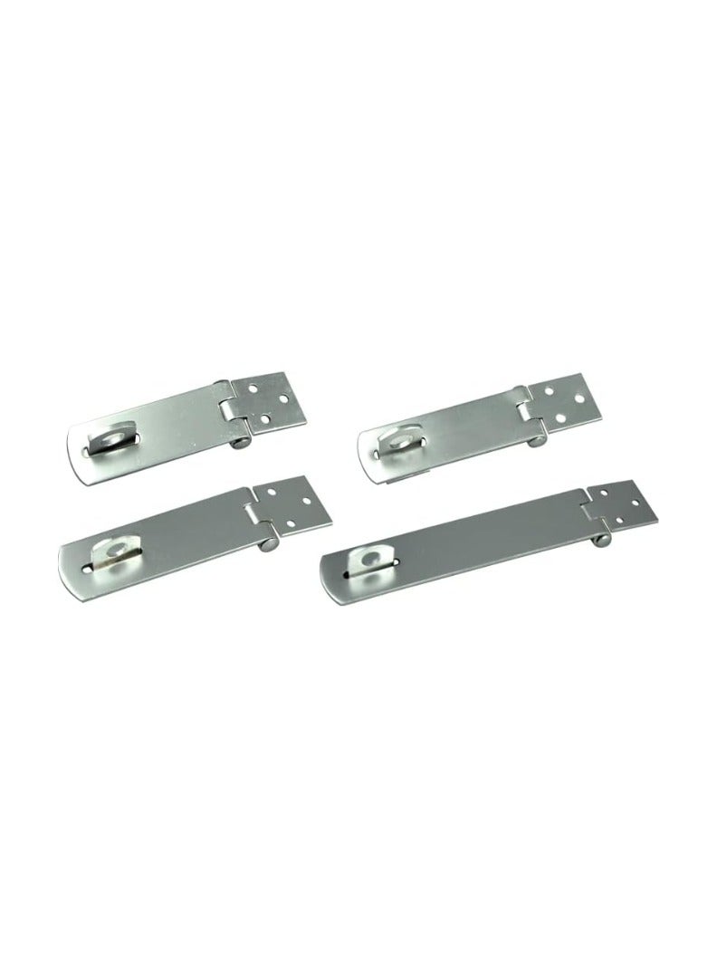 KNP KNP Aluminium Hasp And Staple Door Padlock Hasp Bolt Padlock Buckle Staple with Screws for Door Cabinet Drawer Pet Cage (6) 5"  - Image 1