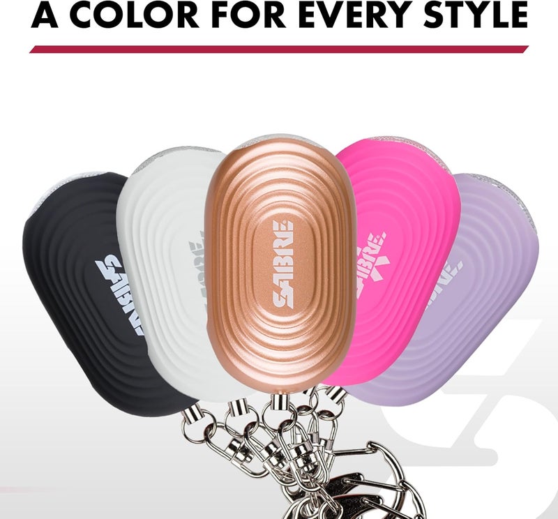 sabre 2-in-1 Personal Alarm with LED Light, 130dB Personal Safety Siren, Snap Hook for Instant Access, 1,250 Foot (381 Meters) Range, Compact Design for Easy Attachment to Purse, Bag, or Keys - Image 5
