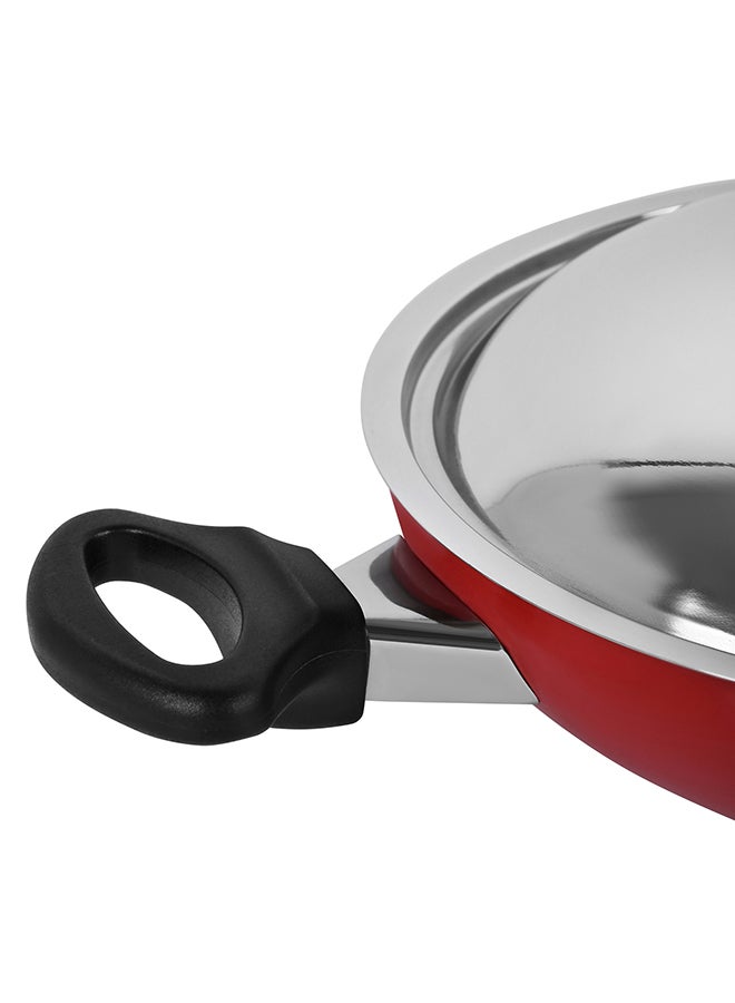Prestige Kadai With Stainless Steel Lid Red 24cm - Image 5