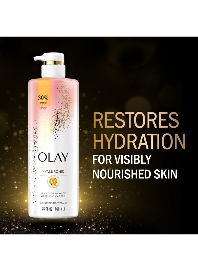 Olay Olay Cleansing & Nourishing Body Wash for Women with Vitamin B3 and Hyaluronic Acid, Younger & Healthier Looking Skin, Fast Absorbing Formula, 26 fl oz  - Image 3