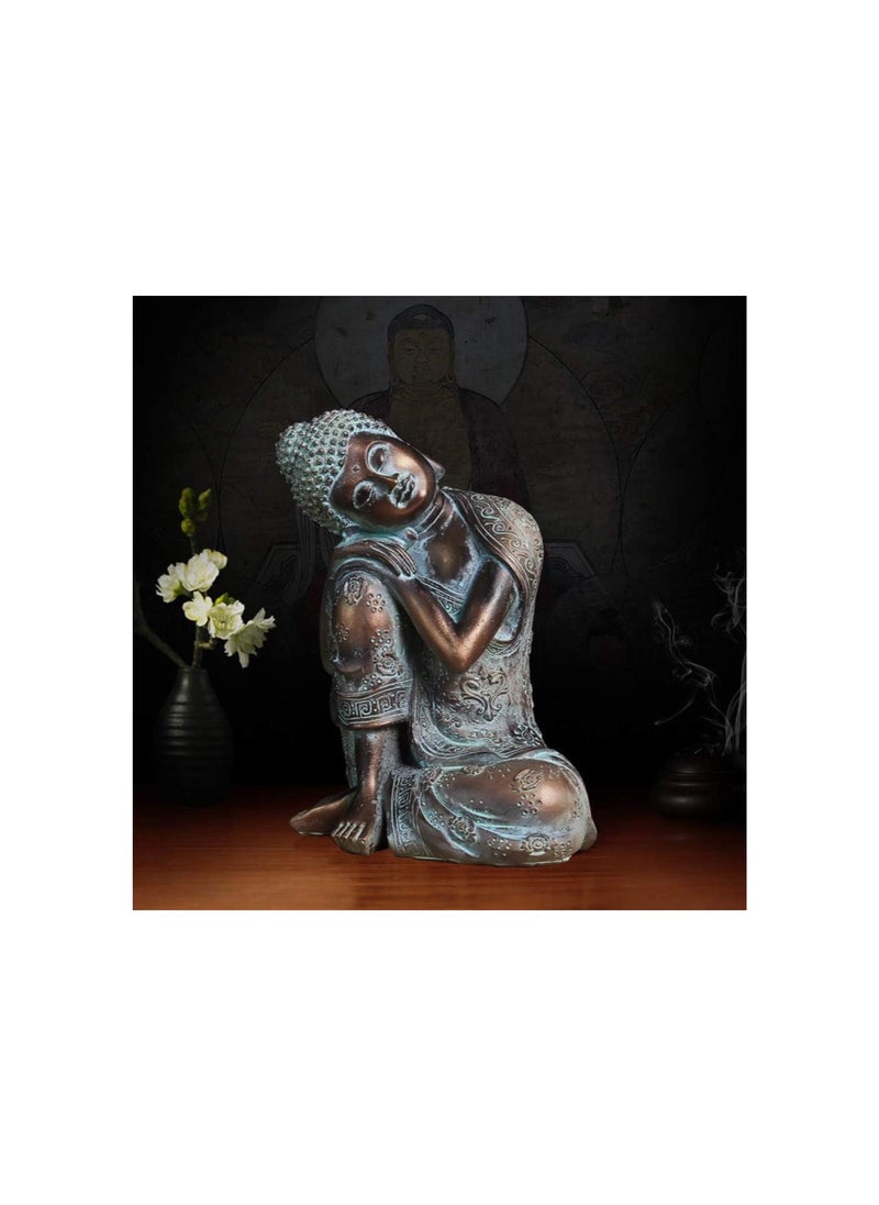 Generic - Buddha Statue, Meditative Buddha Bronze Color Meditating Seated Buddha Statue Outdoor Garden Statue Southeast Asia Buddha Statue for Home Decor, Yard - Image 1