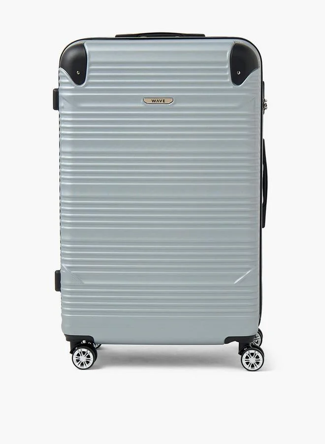 Wave Textured Hardcase Luggage Trolley With Retractable Handle - 28 Inches Check-In Bag