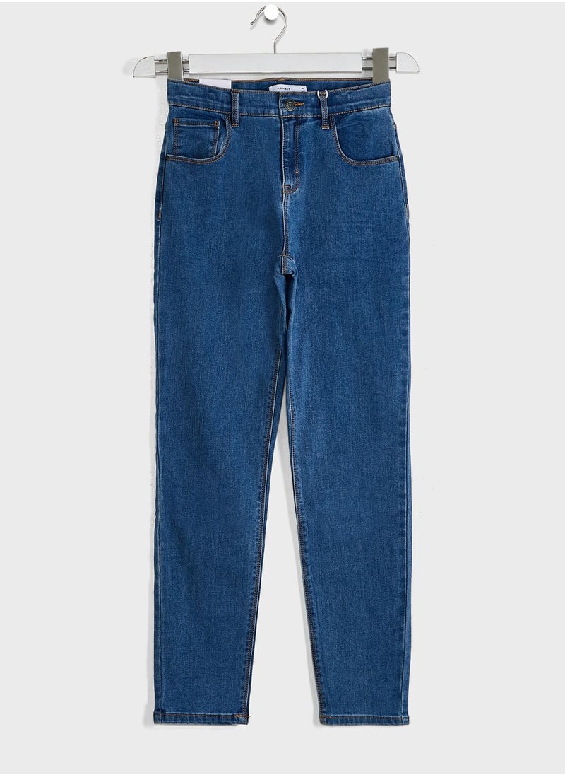 NAME IT - Kids Mid Wash Mom Fit Jeans - Image 1