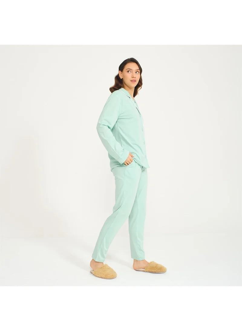Miespiga Women's Shirt Trousers Pajama Set