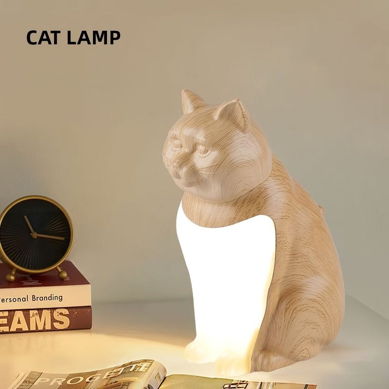 Maple Cat Shaped Led Desk Lamp With Long Press Dimming Three Adjustable Brightness Levels Touch Controlled Rechargeable Bedside Night Light Art Decoration Gift For Christmas New Year - Image 4