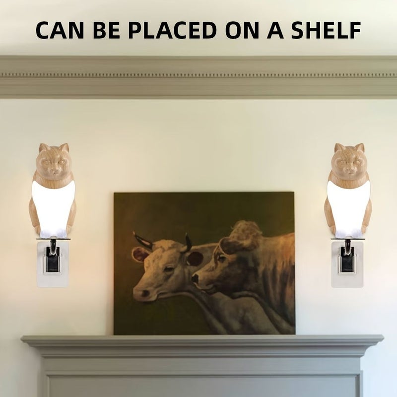 Maple Cat Shaped Led Desk Lamp With Long Press Dimming Three Adjustable Brightness Levels Touch Controlled Rechargeable Bedside Night Light Art Decoration Gift For Christmas New Year - Image 3