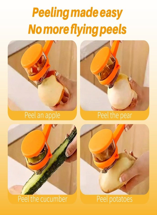 FENNIDICE 2PCS Upgrade Fruit Vegetable Peeler with Catcher, 2026 New Special Potato Peelers for Kitchen, Double-Sided Stainless Steel Apple Peeler with Box Storage - Image 5