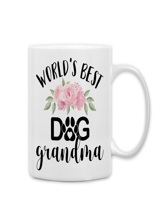 QASHWEY Dog Grandma Gifts Mug, Gifts for Dog Grandma Coffee Mug, Mothers Day Dog Owner Lover Mug Tea Cup Gifts for Grandma Grandmother, World’s Best Dog Grandma Coffee Cups Ceramic 11oz - Image 1