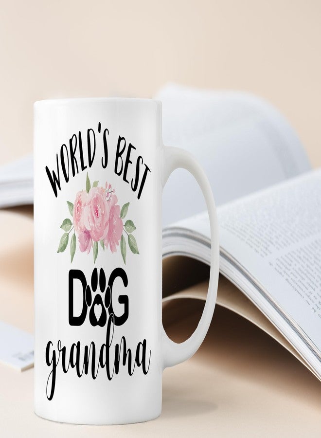 QASHWEY Dog Grandma Gifts Mug, Gifts for Dog Grandma Coffee Mug, Mothers Day Dog Owner Lover Mug Tea Cup Gifts for Grandma Grandmother, World’s Best Dog Grandma Coffee Cups Ceramic 11oz - Image 4