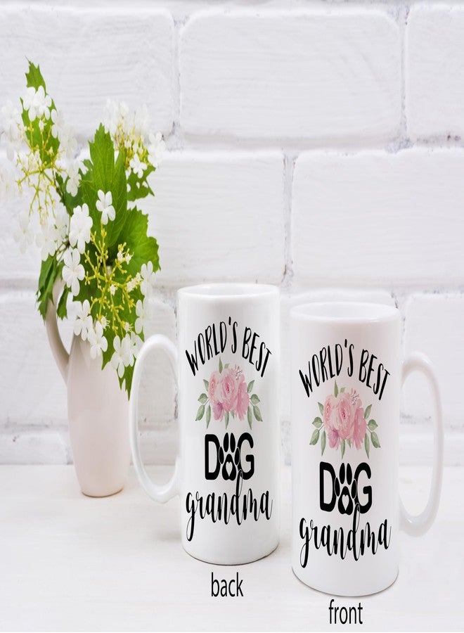 QASHWEY Dog Grandma Gifts Mug, Gifts for Dog Grandma Coffee Mug, Mothers Day Dog Owner Lover Mug Tea Cup Gifts for Grandma Grandmother, World’s Best Dog Grandma Coffee Cups Ceramic 11oz - Image 5