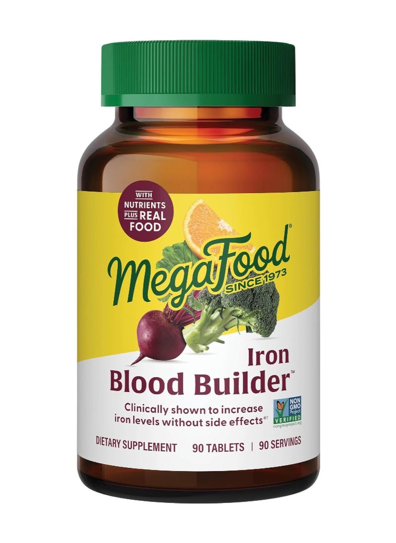 MegaFood Blood Builder - Iron Supplement Shown to Increase Levels without Nausea or Constipation Energy Support with Iron, Vitamin B12, and Folic Acid Vegan 90 Tabs - pzsku/Z6BC360936A7DBF29FA64Z/45/_/1737454728/d30d4085-ac52-4aac-a47a-81082188ebcb