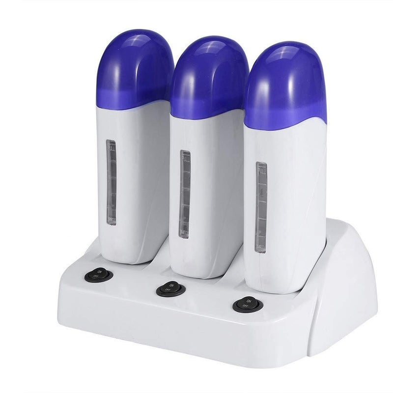 Sonew 3 Types Portable Wax Roller Warmer for Women's Hair Removal, Roll on Home and Salon Waxing Machine with Cartridges (06#)