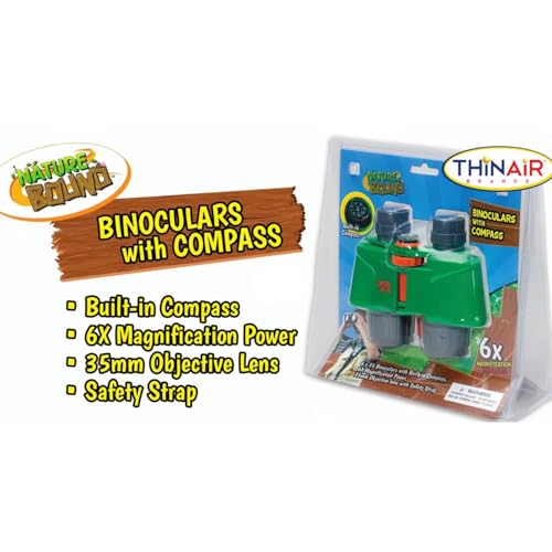 Nature Bound Binoculars for Kids Hit Resolution 6x35 High Power Kids Binoculars with Built in Compass for Bird Watching Hiking Hunting Spy Outdoor Exploration for Boys Girls - Image 5