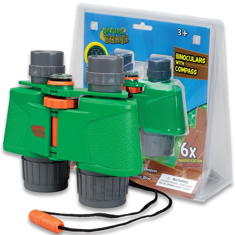 Nature Bound Binoculars for Kids Hit Resolution 6x35 High Power Kids Binoculars with Built in Compass for Bird Watching Hiking Hunting Spy Outdoor Exploration for Boys Girls - Image 3