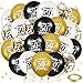 Yoirrat 50th Birthday Balloons for Men 24Pcs Black Gold White Happy 50th Birthday Balloons Decorations for Men Women 50 Years Old Party Decor Supplies - Image 3