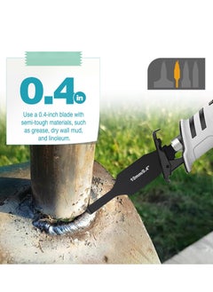 Excefore 4Pcs Reciprocating Saw Saber Blade Set Heavy Duty Carbon Steel Scraping Tool Attachment Blades for Reciprocating Saws Multifunctional Carbon Steel Cleaning Tool for Removing Tile Ground Mud Wall  - Image 5