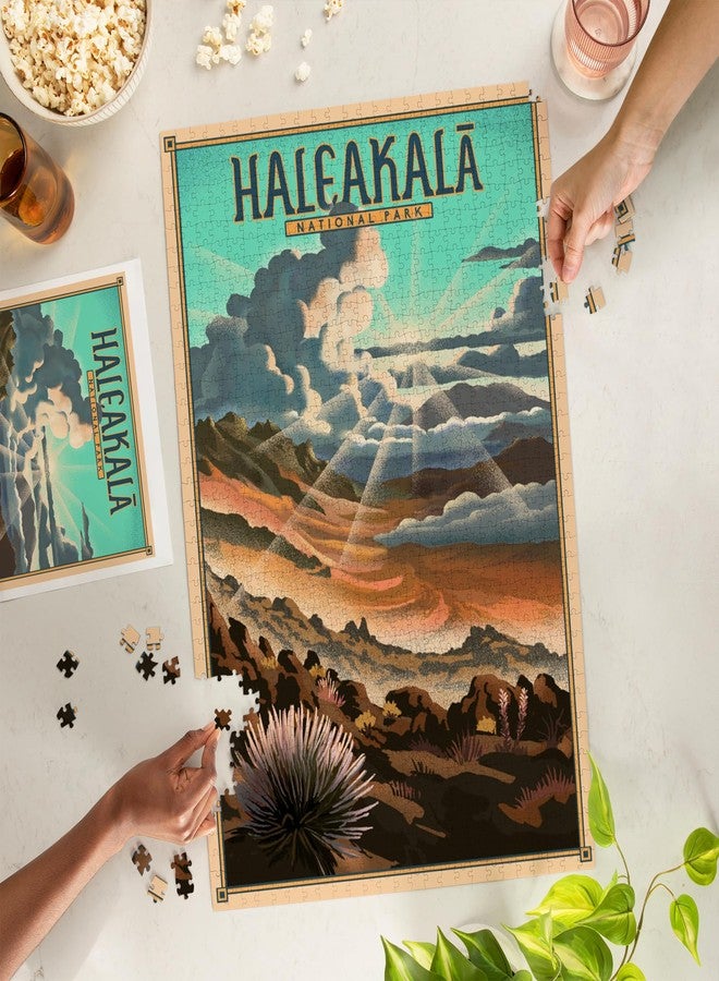 Lantern Press "Lantern Press Haleakala National Park, Hawaii, Lithograph, 1000 Piece Jigsaw Puzzle for Adults, Made in USA with Reference Poster" - Image 2