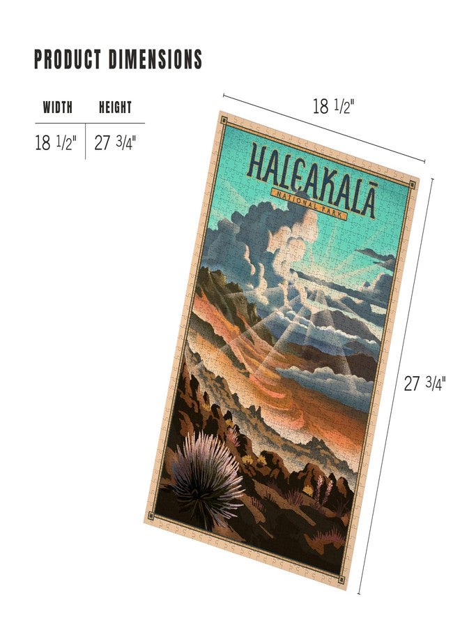 Lantern Press "Lantern Press Haleakala National Park, Hawaii, Lithograph, 1000 Piece Jigsaw Puzzle for Adults, Made in USA with Reference Poster" - Image 5
