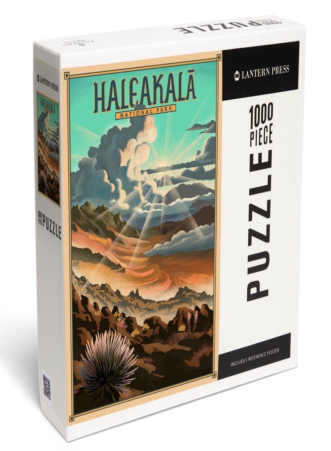 Lantern Press "Lantern Press Haleakala National Park, Hawaii, Lithograph, 1000 Piece Jigsaw Puzzle for Adults, Made in USA with Reference Poster" - Image 1