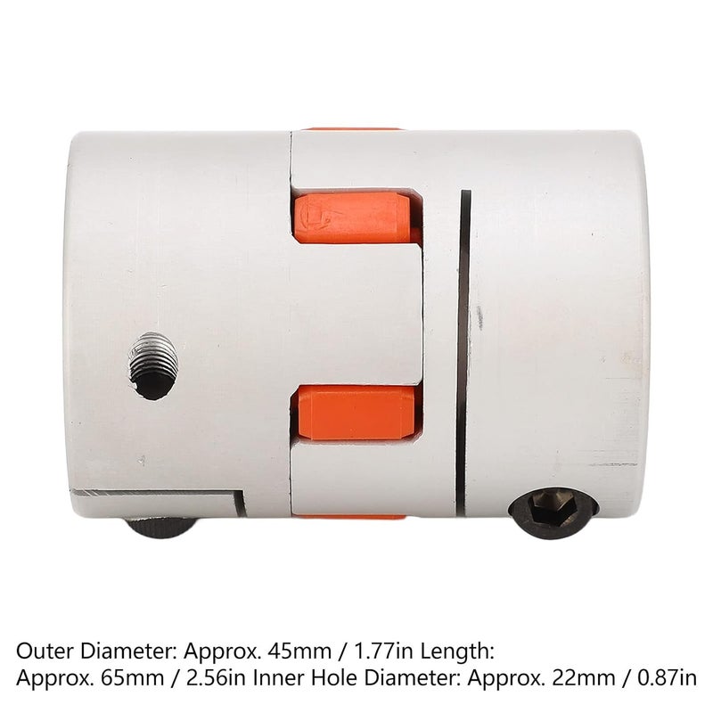 22مم اقتران العمود المرن من سبائك الألومنيوم للمحرك المؤازر طابعة ثلاثية الأبعاد آلة CNC - Image 3