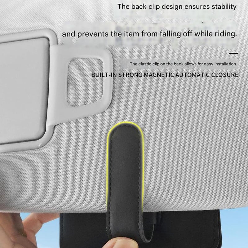Pack of 2 Vehicle Grip Mount Accommodates Cards Keeps Interior Tidy Driving Aid Car Storage Sunshade Holder for Glasses Interior Travel Accessory Driver Convenience Clip - Image 4
