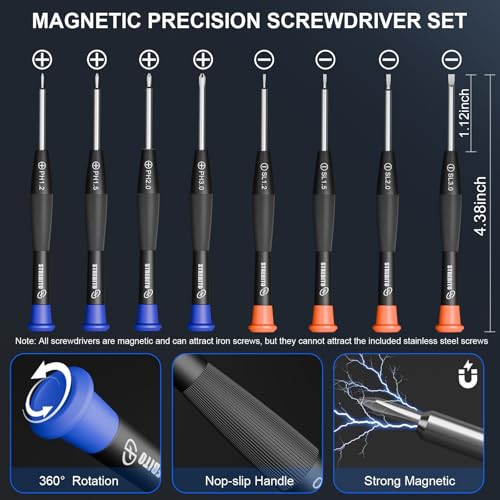 STREBITO Glasses Repair Kit, All-in-One Eyeglass Repair Kit with 16 Sizes of Screws, 12 Pairs of Nose Pads & Tweezer, Precision Screwdriver Set for Glasses, Sunglasses, Watches & Small Electronics - Image 5