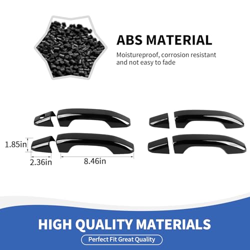 RAZPOY Black Door Handle Cover Trim Compatible with 20232024 Chevy Colorado GMCCanyon No Smart Key Hole - Image 3