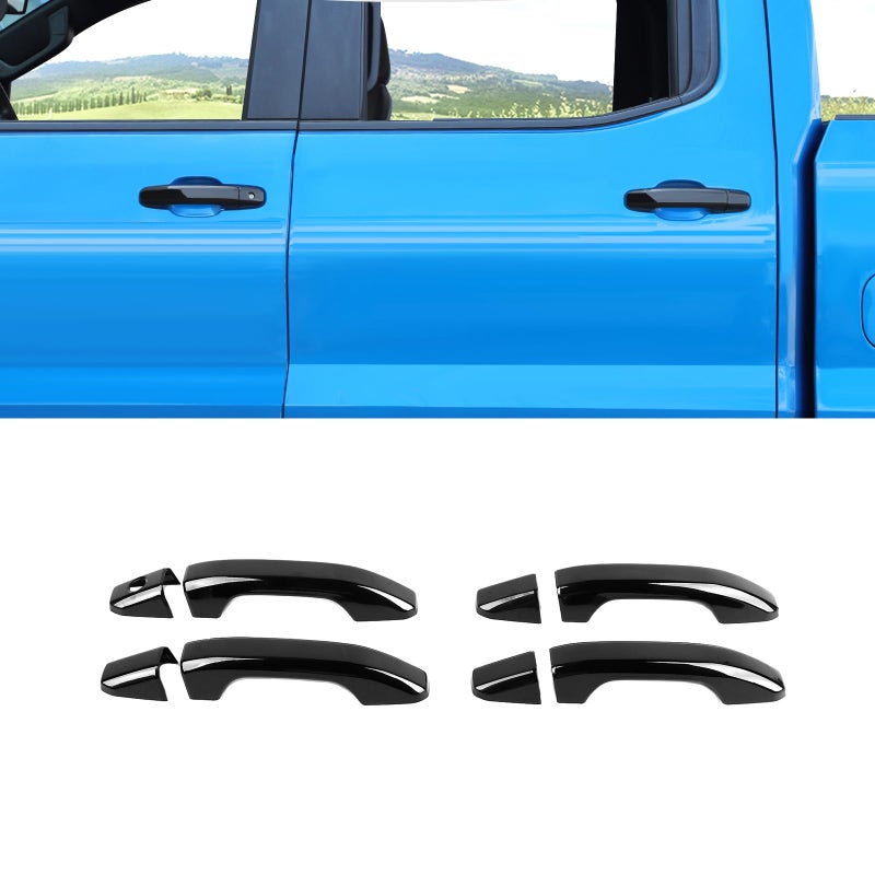 RAZPOY Black Door Handle Cover Trim Compatible with 20232024 Chevy Colorado GMCCanyon No Smart Key Hole - Image 2