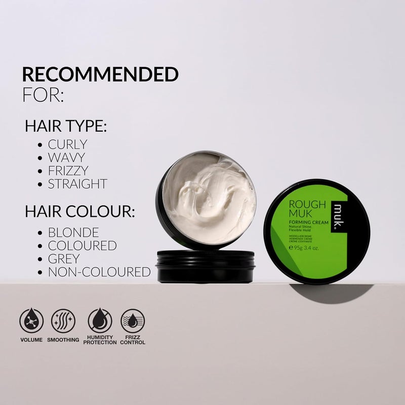 MUK. Muk Haircare Rough Forming Cream - 3.4 oz - Natural Shine and Flexible Hold - Image 4